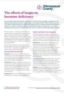 Long term effects of hormone defficiency